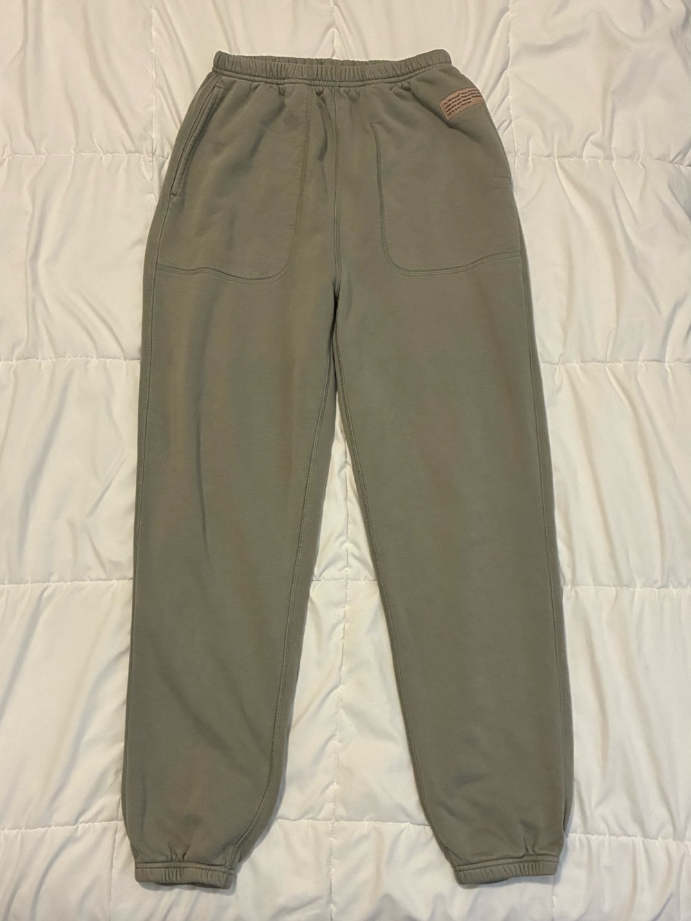 Lunya Women's Good in Bed Silksweats Jogger / Sweatpants Olive Green Size XS